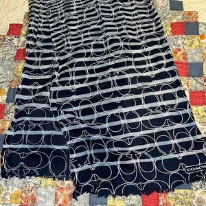 Coach signature cotton scarf 68” x 14”
